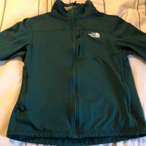Mens Large Kelly Green North Face Zip Up